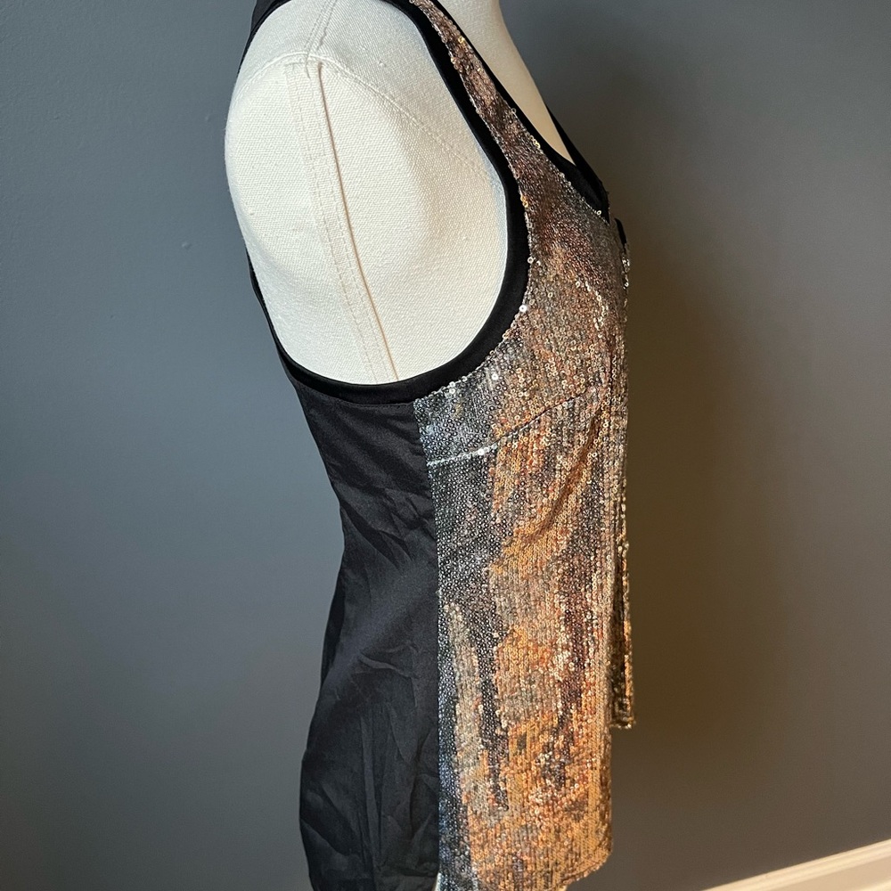 bebe Metallic Sequin Tank Top - Picture 2 of 4